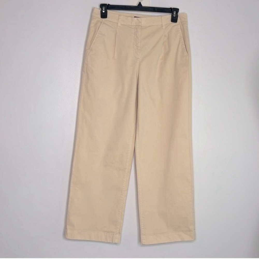 NWT J Crew Pleated capeside chino trouser pant size 8 butter yellow